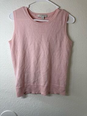 Ann Taylor Sleeveless Pink Knit Top and cardigan